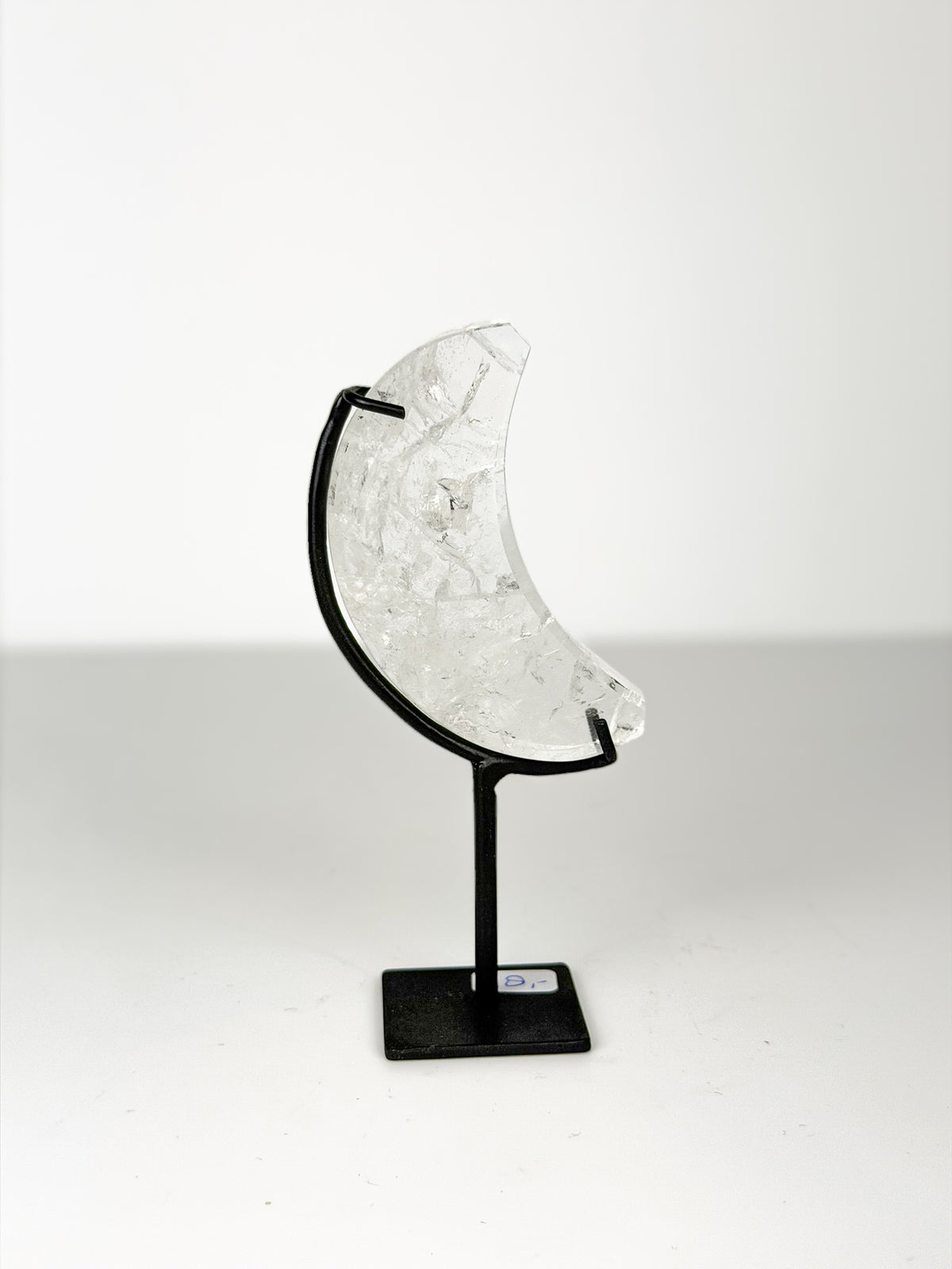 Mini bergkristal maan op standaard 