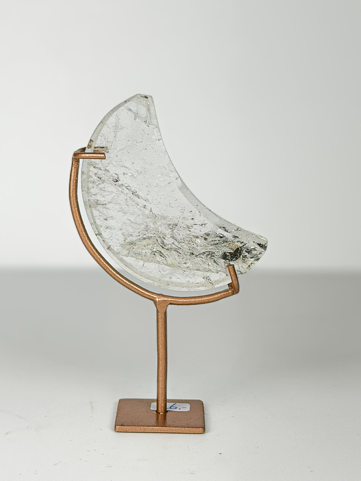 Mini bergkristal maan op standaard 