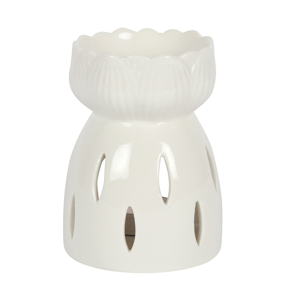 Witte lotusbloem wax brander