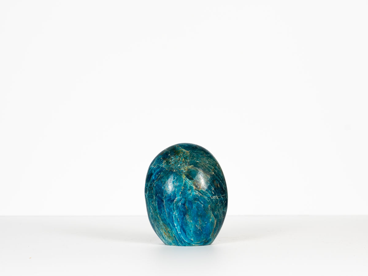 Blauwe apatiet sculptuur 