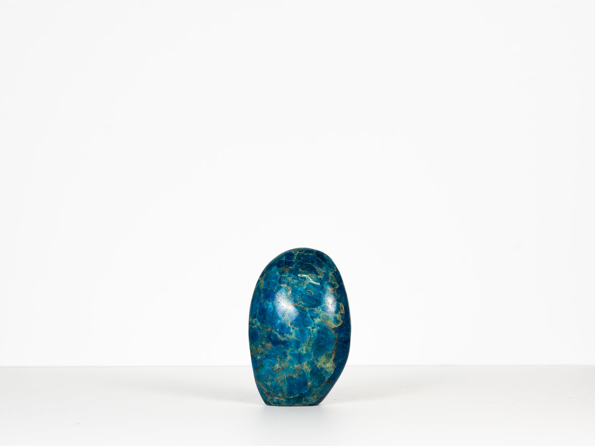 Blauwe apatiet sculptuur 