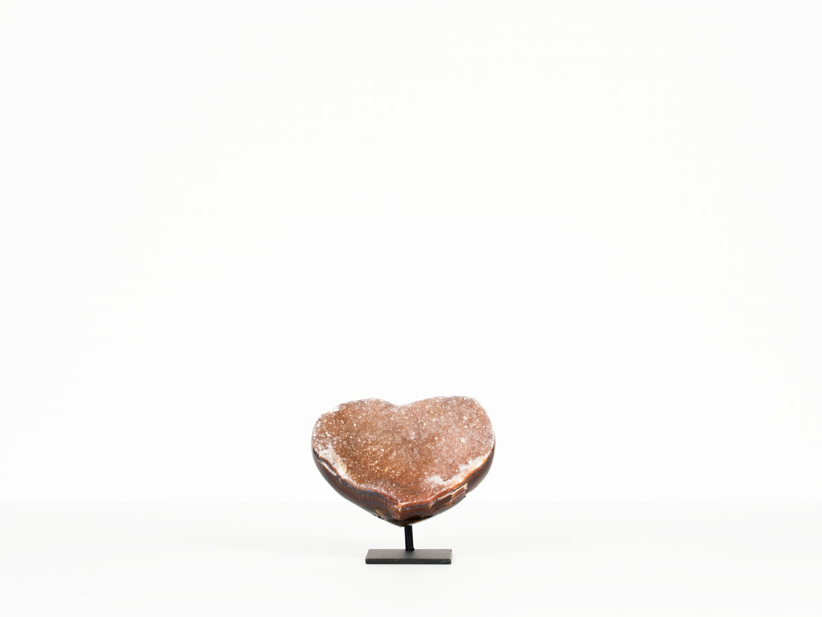 Mini galaxy amethist hartje op standaard