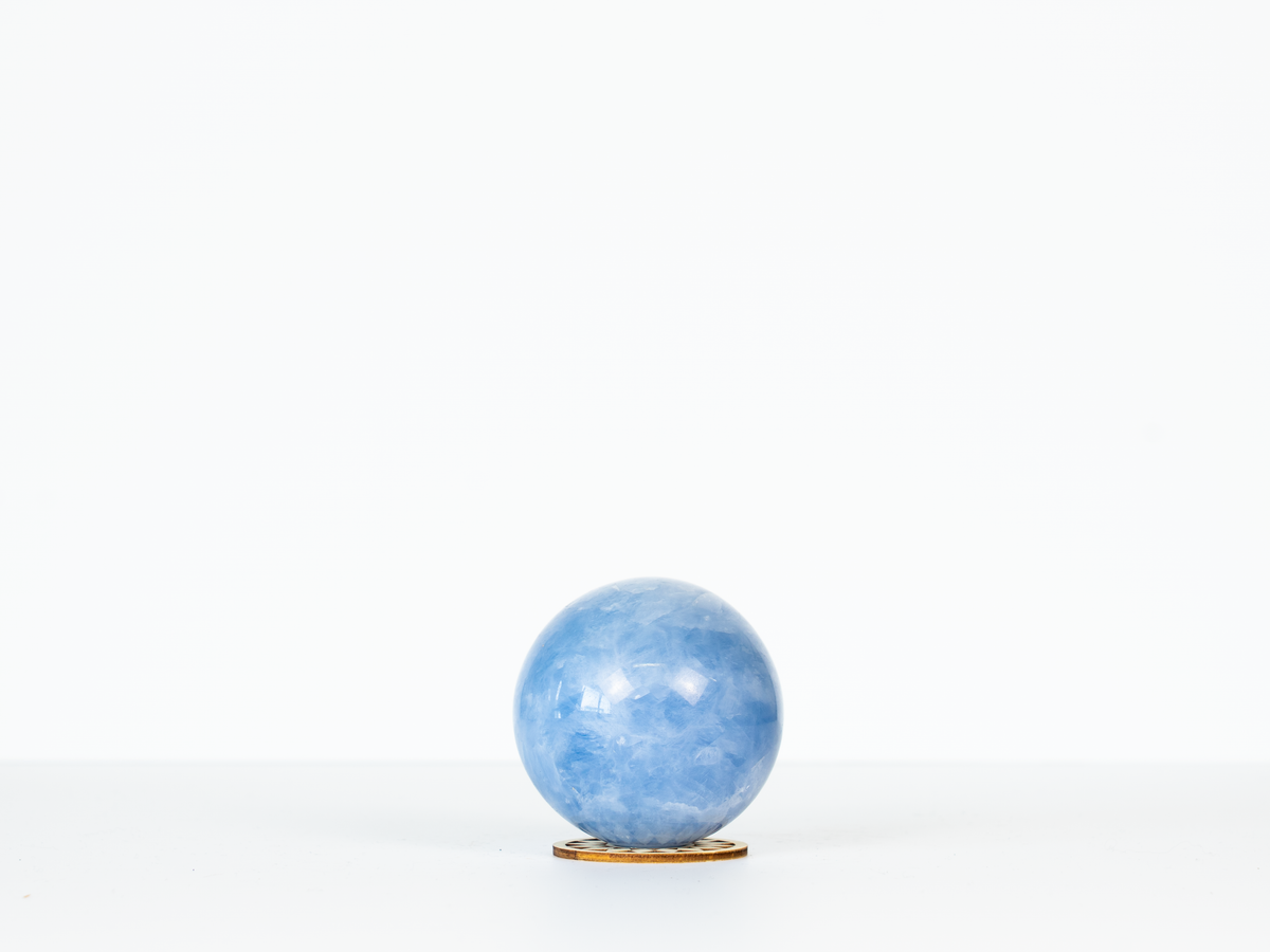 Blauwe calciet bol