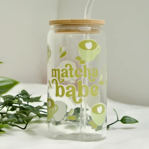 Glazen beker - Matcha babe